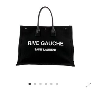 Saint Laurent Black Rive Gauche Tote
